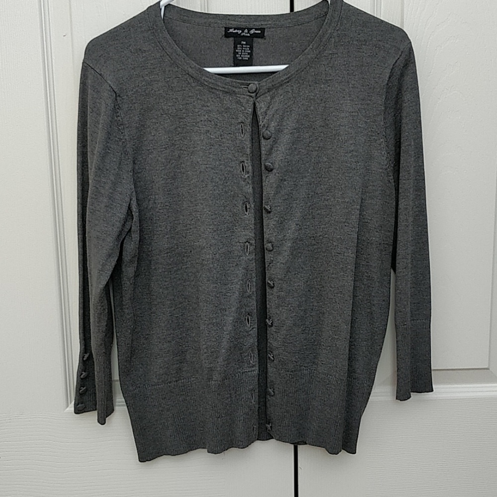 Charcoal Grey Cardigan - Like New